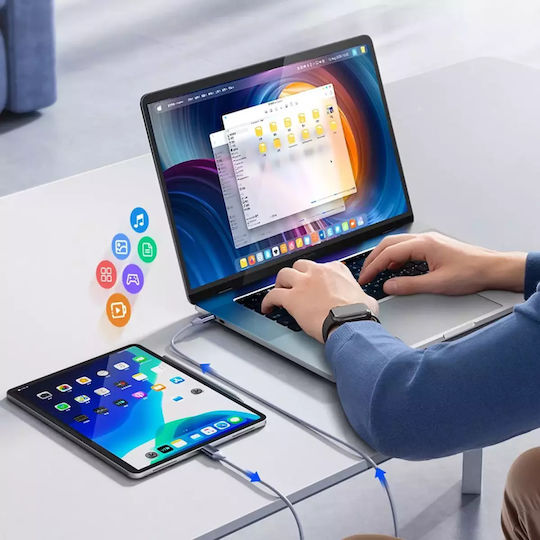 Orico USB 2.0 Cable USB-C male - USB-C 100W PD Μπλε 1m