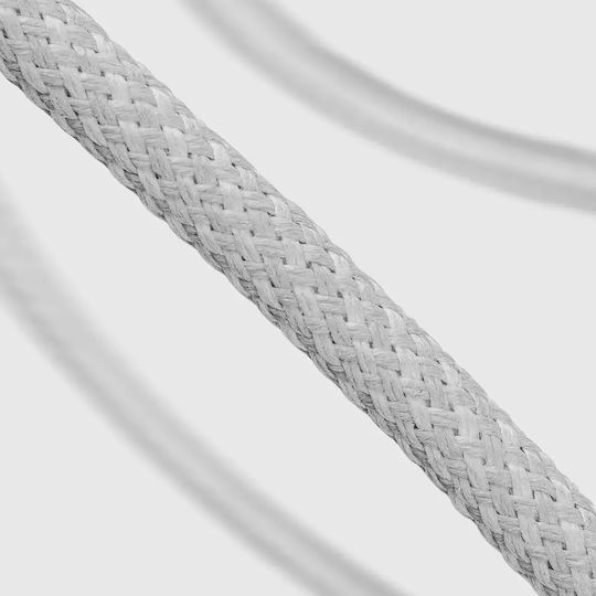 SBS Braided USB 2.0 Cable USB-C Male - USB-C 60W PD Gray 1.5m