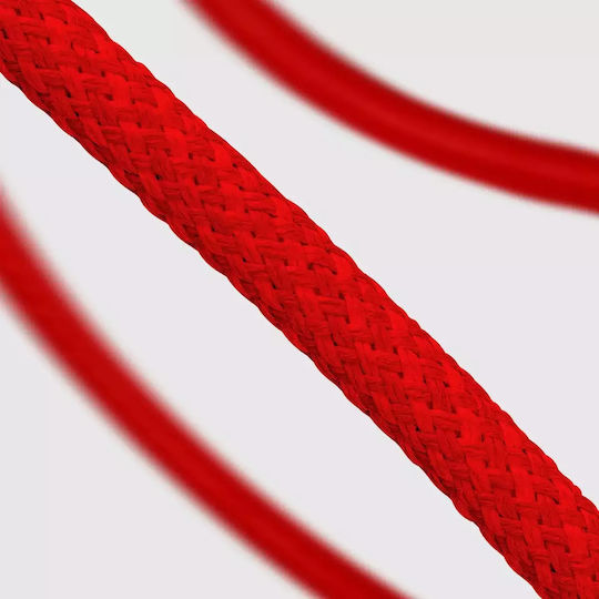 SBS Braided USB 2.0 Cable USB-C male - USB-C 60W PD Κόκκινο 1.5m