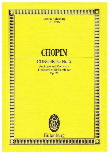 Chopin Concerto N.2 In F Minor Op.21 Pocket Score