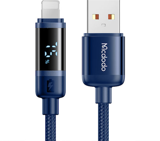 Mcdodo Ca-5001 Braided USB-A to Lightning Cable 100W Blue 1.2m (066776)
