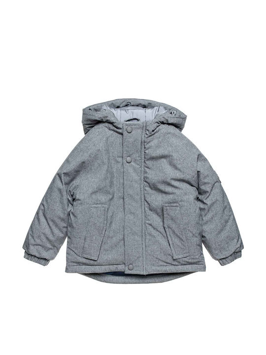 Kids' Casual Jacket Long with Lining & Hood Gray