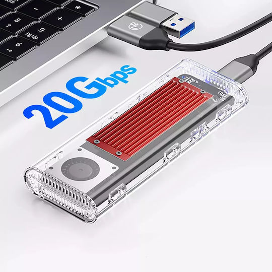 Orico TCM2-C3 Case for Hard Drive M.2 PCI Express with Connection Type-C Red