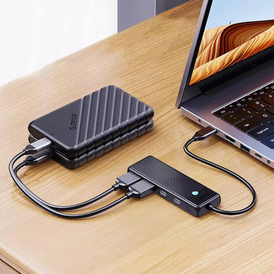 Orico USB-Hub 4 Anschlüsse USB 3.0 mit USB-C Anschluss