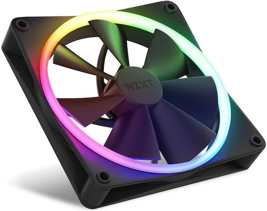 NZXT F140 Вентилатор За Кутия (1800 Оборота / 89.48 CFM) С RGB Осветление И Свързване 4-Изводна ШИМ 2 Бр