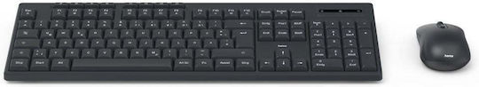 HAMA WKM-200 Безжично Комплект клавиатура и мишка Кирилски Черен
