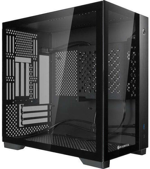 Raijintek Paean Mini Gaming Mini Tower Κουτί Υπολογιστή με Πλαϊνό Παράθυρο Μαύρο