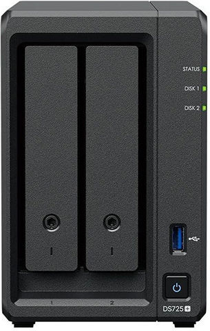 Synology DiskStation NAS Tower με 2 θέσεις για HDD/M.2/SSD και 2 θύρες Ethernet