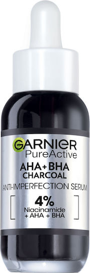 Garnier Pure Active Charcoal Serum Face with Niacinamide & Salicylic Acid for Radiance 30ml