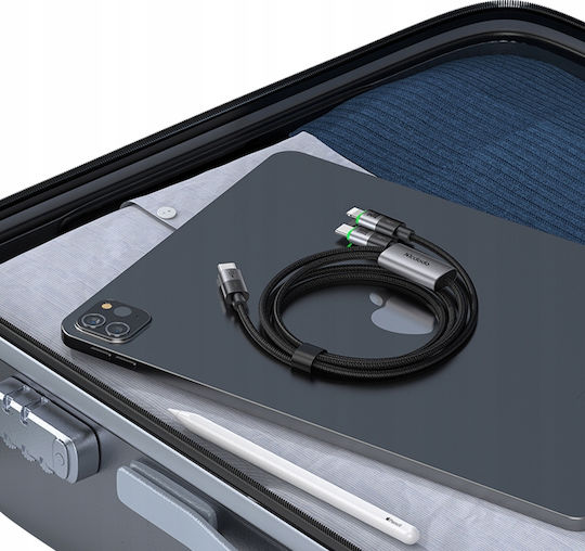 Mcdodo Καλώδιο Γρήγορης Φόρτισης Usb-c 2in1 Iphone 14 Macbook Led 100w 2m