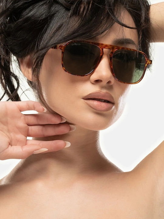 Smooder Unisex Sonnenbrille mit Gold Metall Gestell und Gray Linse KAS06