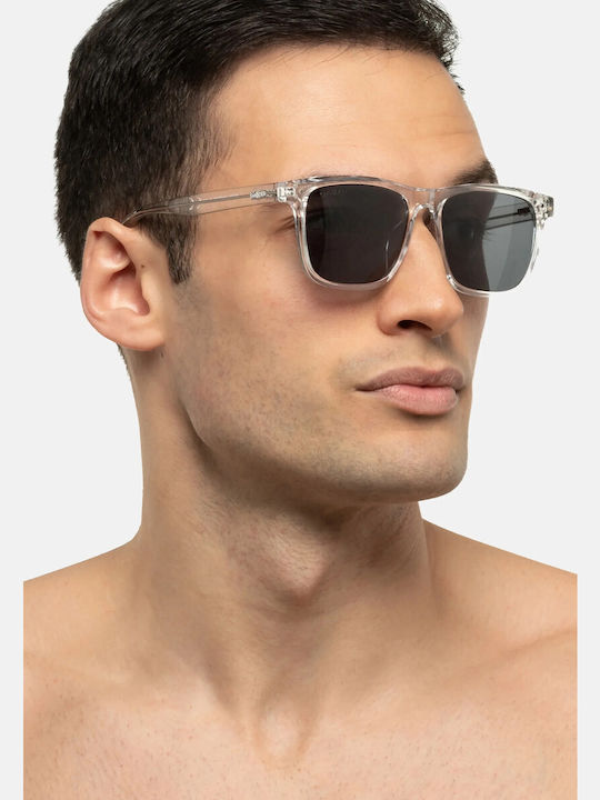 Smooder Unisex Sonnenbrille mit Gelb Kunststoff Gestell und Gray Linse AMS06