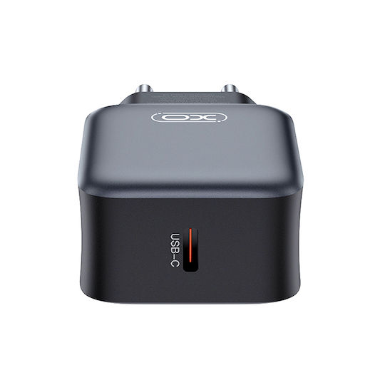 XO Charger Without Cable with USB-C Port 20W Quick Charge 2.0 / Quick Charge 3.0 Blacks (L153)