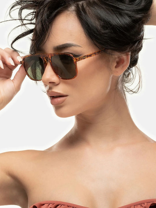 Smooder Unisex Sonnenbrille mit Gold Metall Gestell und Gray Linse KAS06