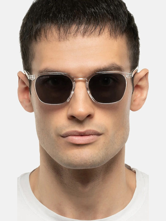 Smooder Unisex Sonnenbrille mit Gelb Kunststoff Gestell und Gray Linse BRS06