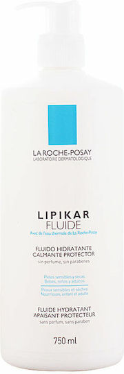 La Roche Posay Lipikar Fluide Ενυδατική Κρέμα Ανάπλασης για Ξηρές & Ευαίσθητες Επιδερμίδες 750ml
