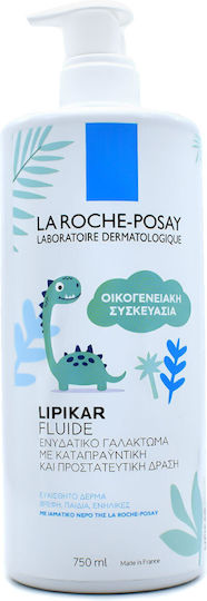 La Roche Posay Lipikar Fluide Ενυδατική Κρέμα Ανάπλασης για Ξηρές & Ευαίσθητες Επιδερμίδες 750ml