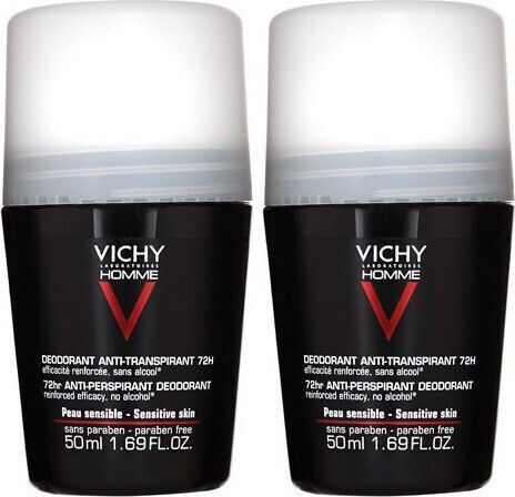 Vichy Homme Анти-иритация 48ч Дезодорант 48ч Рол-он 2x50мл
