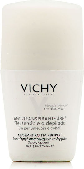 Vichy Soothing Дезодорант за Чувствителна или Депилирана Кожа 48h Рол-он 50ml
