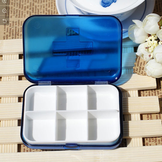 Square Organizer Medicines Vitamins Supplements Pufo Medicine 9 Cm Blue