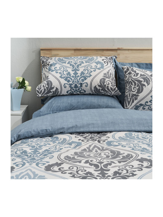 Charalambidis Textiles Υπέρδιπλο Σεντόνι Υπέρδιπλο 230x260εκ. Μπλε