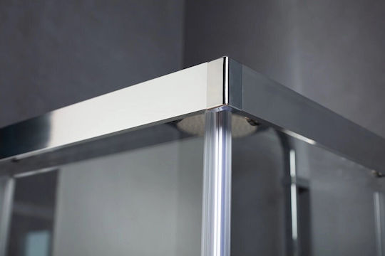 Tema Cabinet Duș cu Glisare Ușă 80x120cm Sticlă transparentă