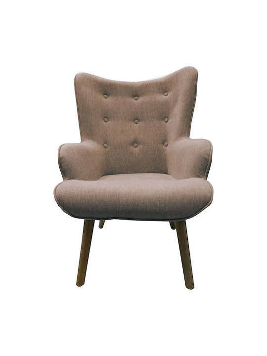 Amaranthus Sessel mit Fußhocker Braun 98x70x77cm