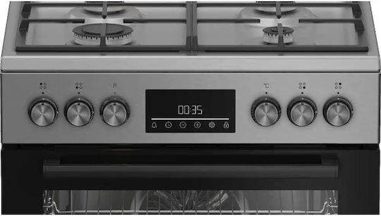 Beko Aragaz 72lt cu Plite pe Gaz Natural L60cm. Inox