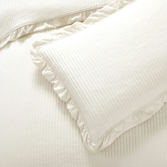 Liolios Home Armony Σετ Μαξιλαροθήκες Καπιτονέ Cream 50x70εκ.