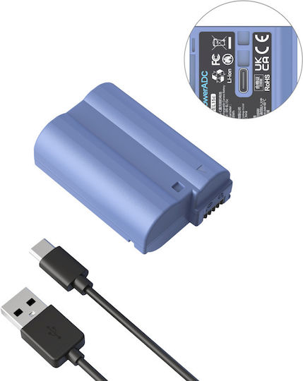 Smallrig Usb-c Rechargeable Camera Battery En-el15c Smallrig 4332 2400mAh Blue