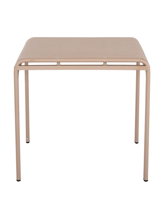 Rachel Sitting Room Outdoor Free Standing Aluminum Table Champagne 79x79x75cm