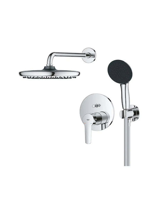Grohe Μίκτης Μπαταρίας Εντοιχισμού για Ντουζιέρα Ασημί