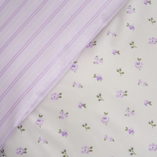 Charalambidis Textiles Cearceaf De Pat Super Dublu Cu Hugger Din Cauciuc 160x200+30cm Lila