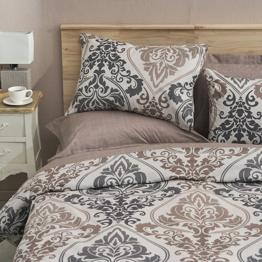 Charalambidis Textiles Victorian Double Bed Sheet 200x260cm Beige