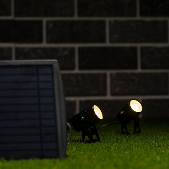 123led Set of 2 Wall Solar Lights Warm White 3000K with Photocell IP65