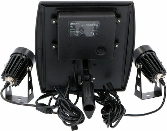 123led Set of 2 Wall Solar Lights Warm White 3000K with Photocell IP65