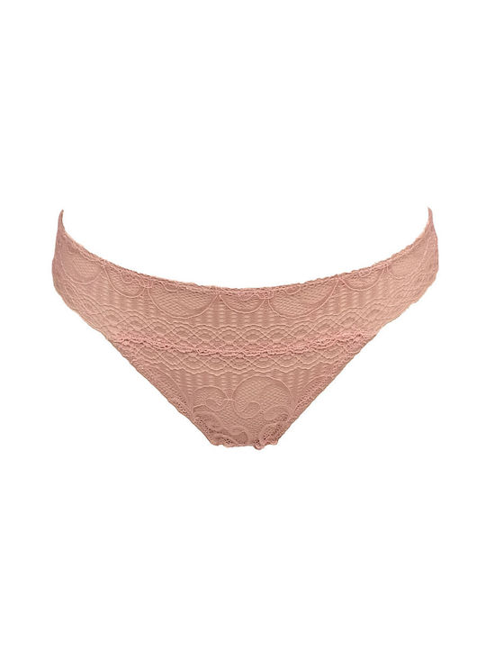 Γυναικεία Slip 3Pack με Δαντέλα Ροζ