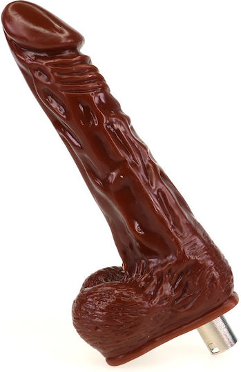 Kinksters Realistic Dildo with Scrotum Brown