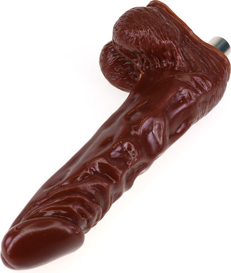 Kinksters Realistic Dildo with Scrotum Brown