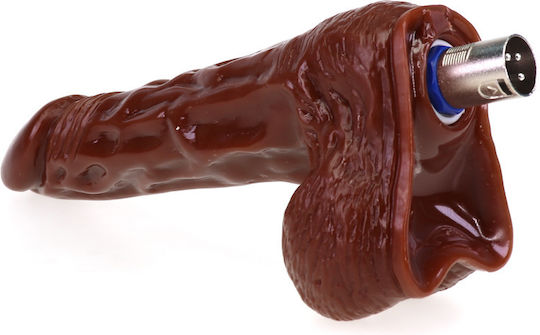 Kinksters Realistic Dildo with Scrotum Brown