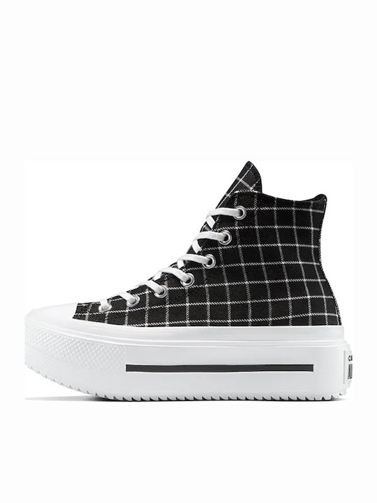 Converse Сникърси Lift Double Флатформи Черно / Бяло
