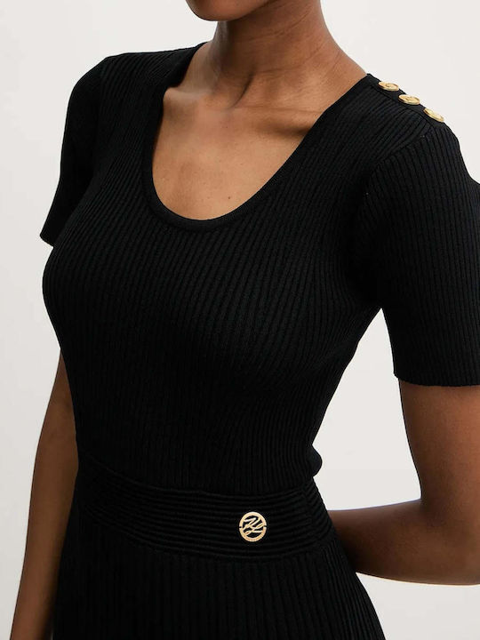 Mini Knitted Dress Black