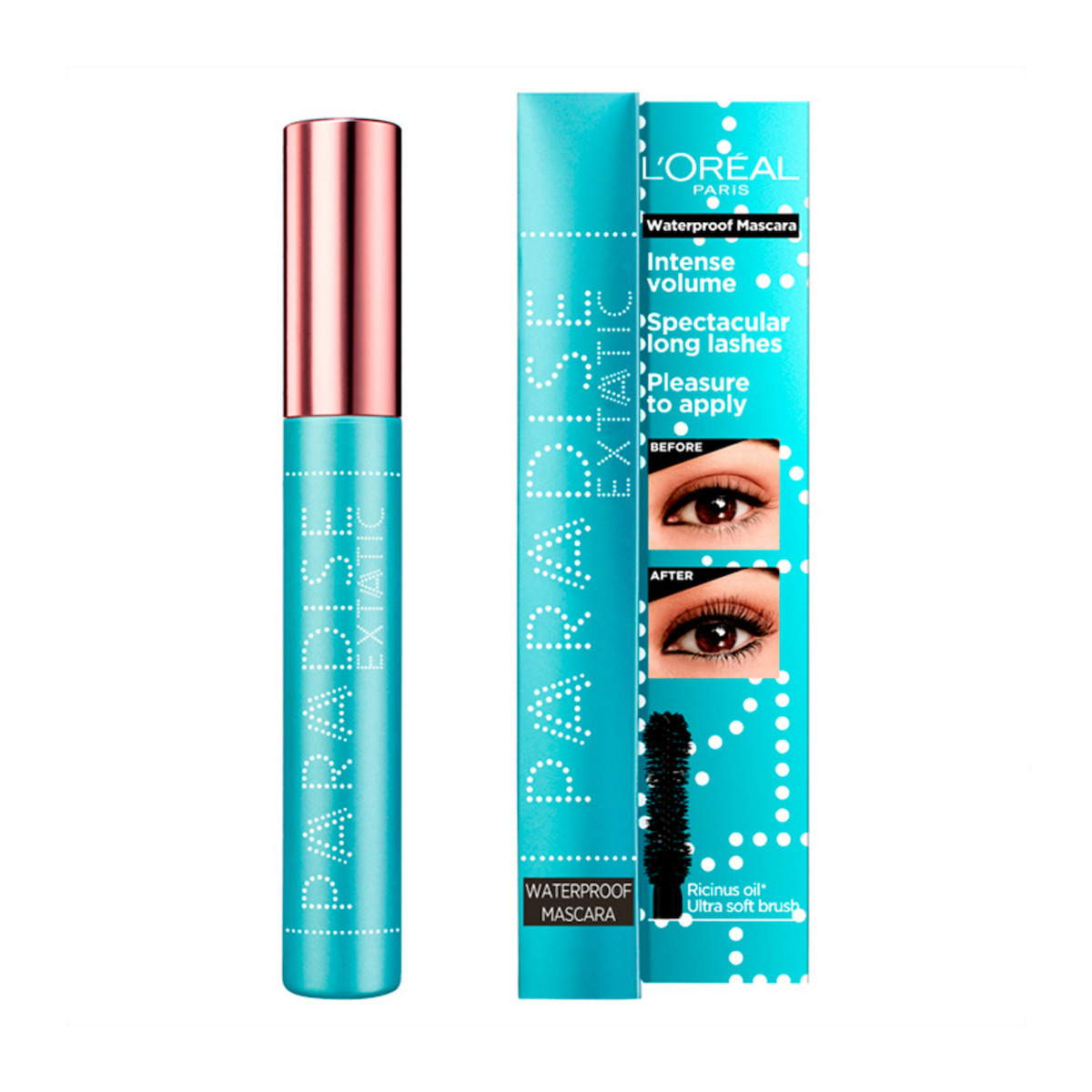 L'OREAL Lash Paradise Intense Volume Castor Oil Mascara Black Brown Waterproof - View #10