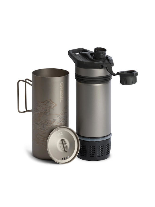 Geopress Ti Purifier Purifier Παγούρι Πλαστικό με Στόμιο και Φίλτρο 710.4ml Μαύρο Geopress Ti Purifier Purifier Παγούρι Πλαστικό με Στόμιο και Φίλτρο 710.4ml Μαύρο