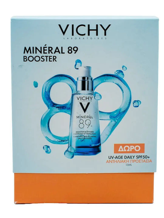 Vichy Mineral 89 Booster Skin Care Set for Moisturizing & Αnti-ageing 2pcs