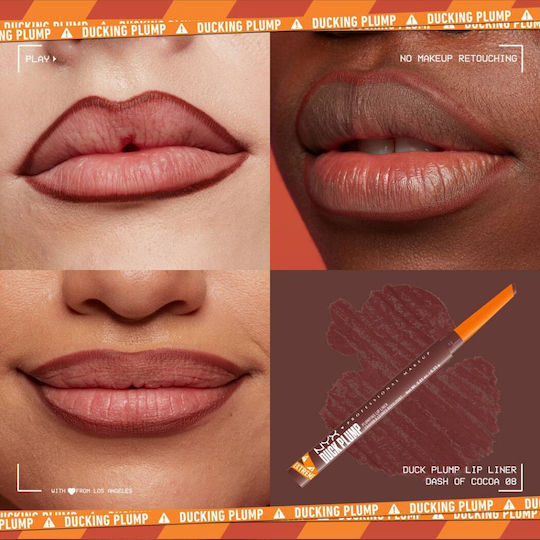NYX Professional Makeup Professional Makeup Duck Plump Plumping Lip Liner Lip Pencil 08 Dash Of Cocoa