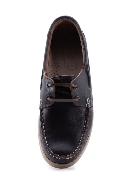 Δερμάτινα Ανδρικά Boat Shoes σε Καφέ Χρώμα