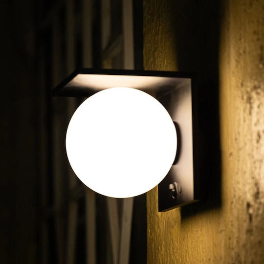 Led7 Wall Mounted Solar Light 1.5W 1000lm Natural White 4000K with Motion Sensor and Photocell IP54 15.1cmx13.7cmx13cmcm