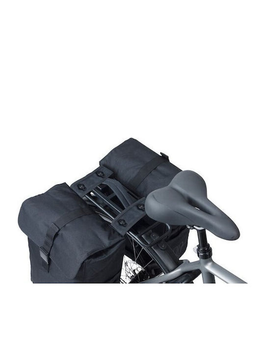 Basil Double Bicycle Rack Bag Black