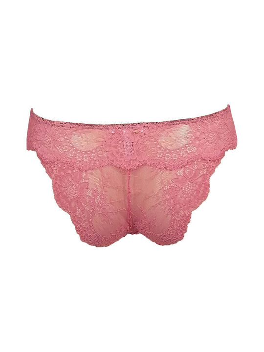 Γυναικεία Slip 3Pack με Δαντέλα Κοραλί